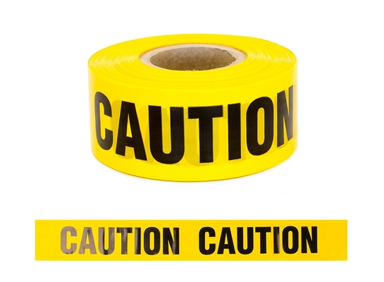 ESD PVC / PE 반 정적 접착성 경고 테이프 노란 색과 검은 색 페인트