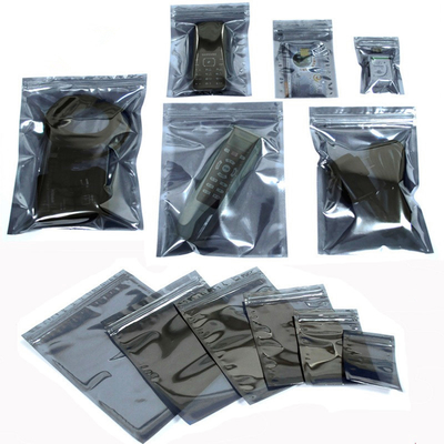 성분 포장을 위한 지프 잠금 장치 투명한 ESD 금속 정적 차폐 가방