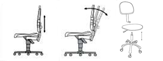 실험실 작업장을 위한 조정할 수 있는 대전 방지 ESD 안전한 의자들 Pu 거품