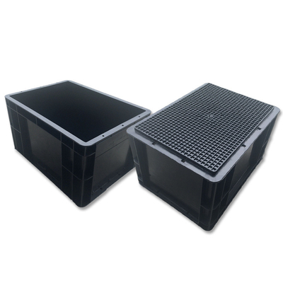 ESD 비인 박스 ESD 플라스틱 도구 박스 검은 반 정적 PP PVC 박스 PCB
