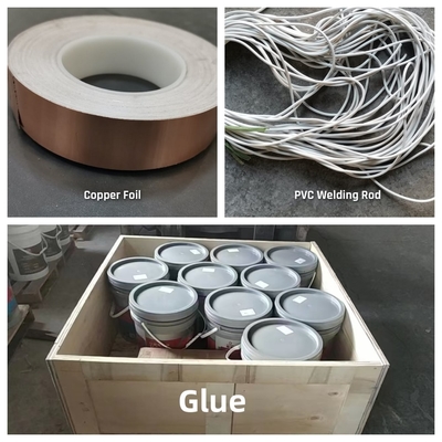 전도성 PVC 바닥 타일 비닐 반 정적 다채색 PVC ESD 바닥 타일 청정실