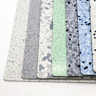 전도성 PVC 바닥 타일 비닐 반 정적 다채색 PVC ESD 바닥 타일 청정실
