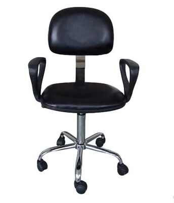Wholesale PU Rotatable Foam ESD Chair with Footring Anti-Static Stool Laboratory  Office Fabric Cleanroom
