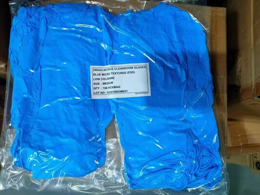 항 정적 니트릴 일회용 장갑 PCB 조립 라인 작업 장갑