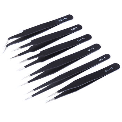 전자 및 휴대폰 수리를 위한 스테인리스 스틸 ESD 안전 핀셋 110mm