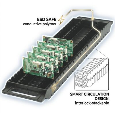 SMT 회로 기판 취급용 내구성 강철 ESD 순환 PCB 보관 랙