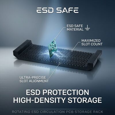 SMT 회로 기판 취급용 내구성 강철 ESD 순환 PCB 보관 랙