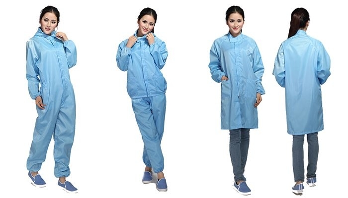 ESD 청정실 스무크 점프복 制服 워크웨어 랩코트 보호복 반 정적 랩코트 ESD 슈트 워크웨어